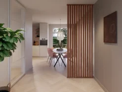 Roomdivider spijlen MDF walnoot 4 stuks