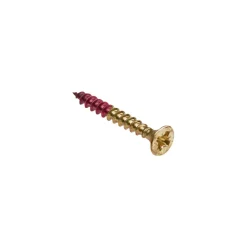 Rotadrill schroef universeel platkop PZ2 messing 3.5x20 mm 38 stuks