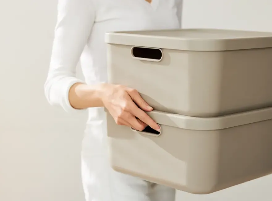 Rotho opbergbox Albula cappuchino beige 20 L