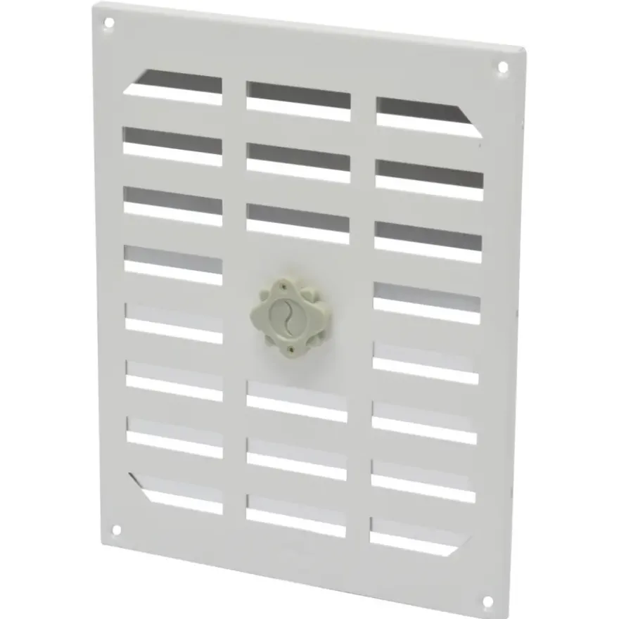 Sanivesk afsluitbaar schuifrooster aluminium wit 24,5x19,5 cm