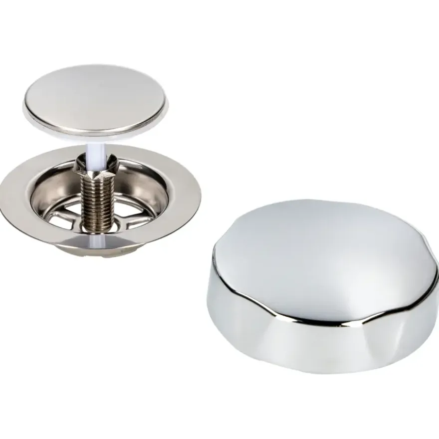Sanivesk Afvoerplug Bad + Knop Chroom
