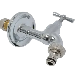 Sanivesk Buitenkraan Meerlagen + Gevelkom 16mmx1/2"M Chroom