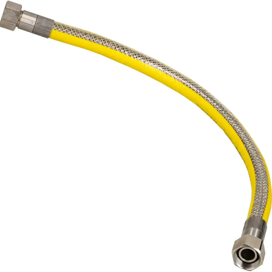 Sanivesk Flexibele Gasslangset RVS M24x1,5 RVS 75cm