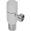 Sanivesk Hoekstopkraan Design Zeshoek 1/2"Mx1/2"M Chroom