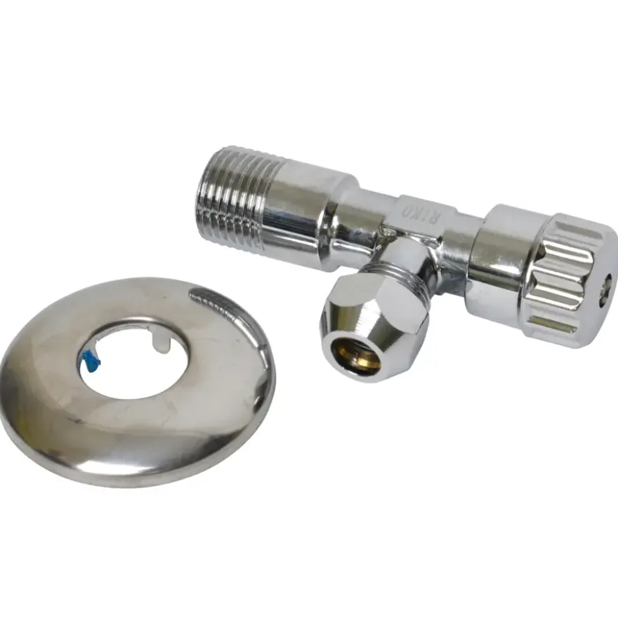 Sanivesk Hoekstopkraan + Rozet 1/2"Mx10mm Chroom