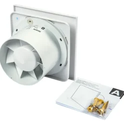 Sanivesk Inbouwventilator Design met timer vierkant Ø 125 mm