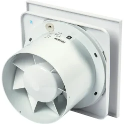 Sanivesk inbouwventilator Design vierkant met vochtsensor wit Ø 125 mm