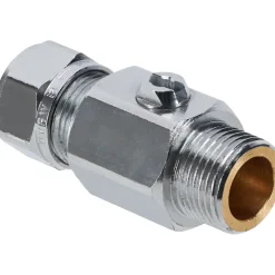 Sanivesk Kogelkraan Mini Recht Knel 12mmx3/8"M Chroom