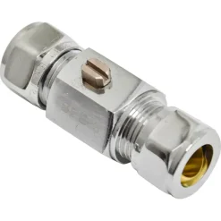 Sanivesk Kogelkraan Mini Recht Knel 15mmx3/8"M Chroom