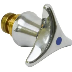 Sanivesk Kraanbovendeel Stergreep Koud Water 1/2"M Chroom Blauw
