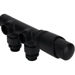 Sanivesk Luxe Radiator Onderblok Set Haaks Zwart