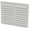 Sanivesk opbouw schoepenrooster aluminium mat wit 245x195 mm