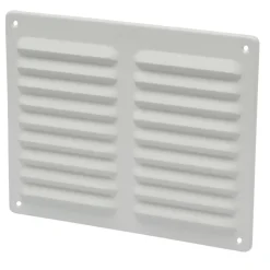 Sanivesk opbouw schoepenrooster aluminium mat wit 245x195 mm