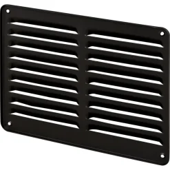Sanivesk opbouw schoepenrooster aluminium zwart 245 x 195mm