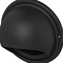 Sanivesk overdrukrooster dampkap bol inox zwart Ø125mm