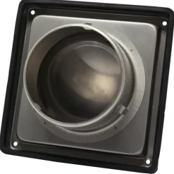 Sanivesk overdrukrooster met kap RVS Ø 100 mm