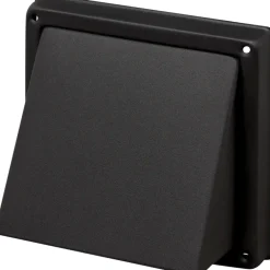Sanivesk overdrukrooster met kap RVS zwart Ø 100 mm