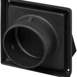 Sanivesk overdrukrooster met kap RVS zwart Ø 100 mm