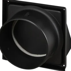Sanivesk overdrukrooster met kap RVS zwart Ø 150 mm