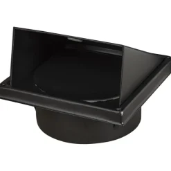 Sanivesk overdrukrooster met kap RVS zwart Ø 150 mm