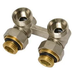 Sanivesk Radiator H-blok 1/2"x3/4" Haaks (+ koppelingen 16x2mm)