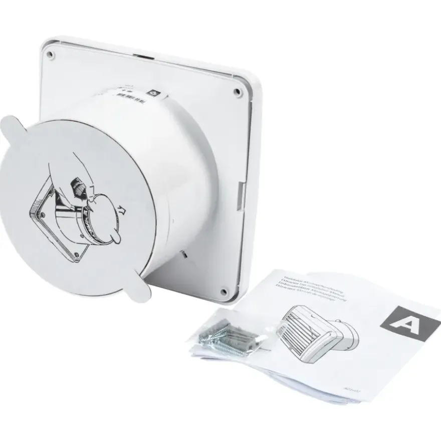 Sanivesk stille inbouwventilator Standaard met timer wit Ø 125 mm