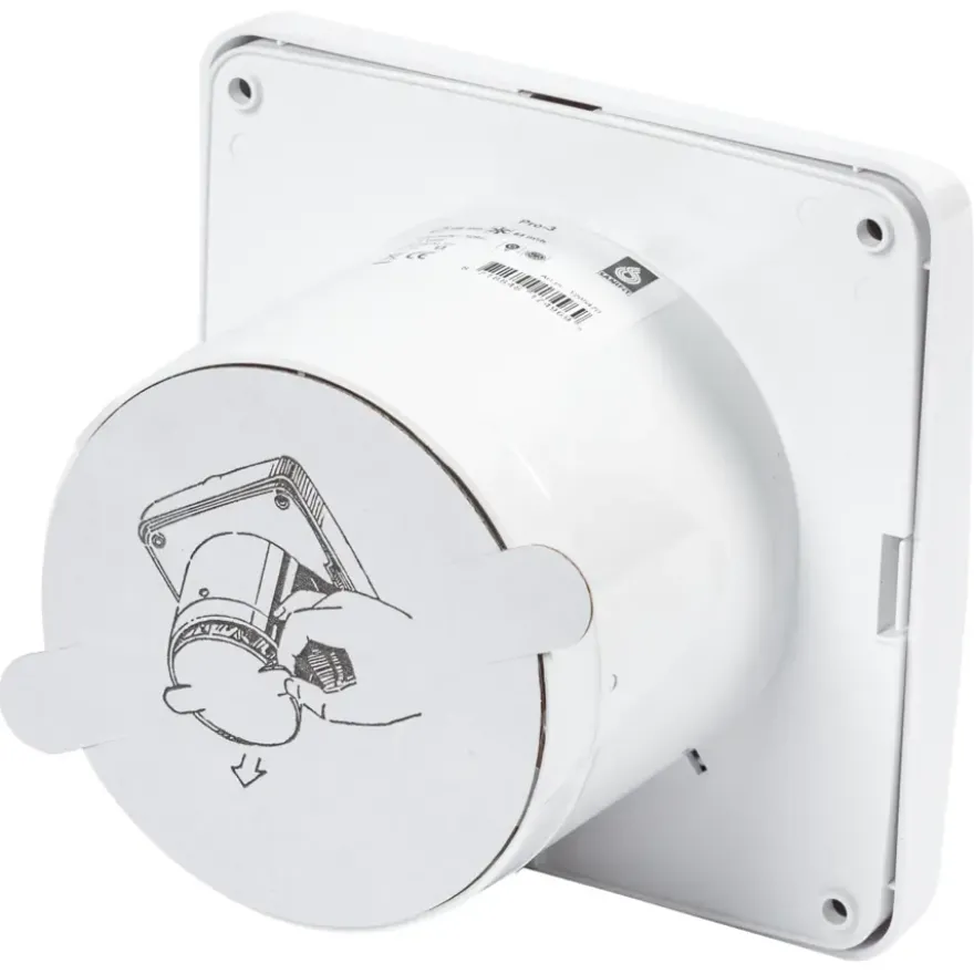 Sanivesk stille inbouwventilator Standaard wit Ø 100 mm