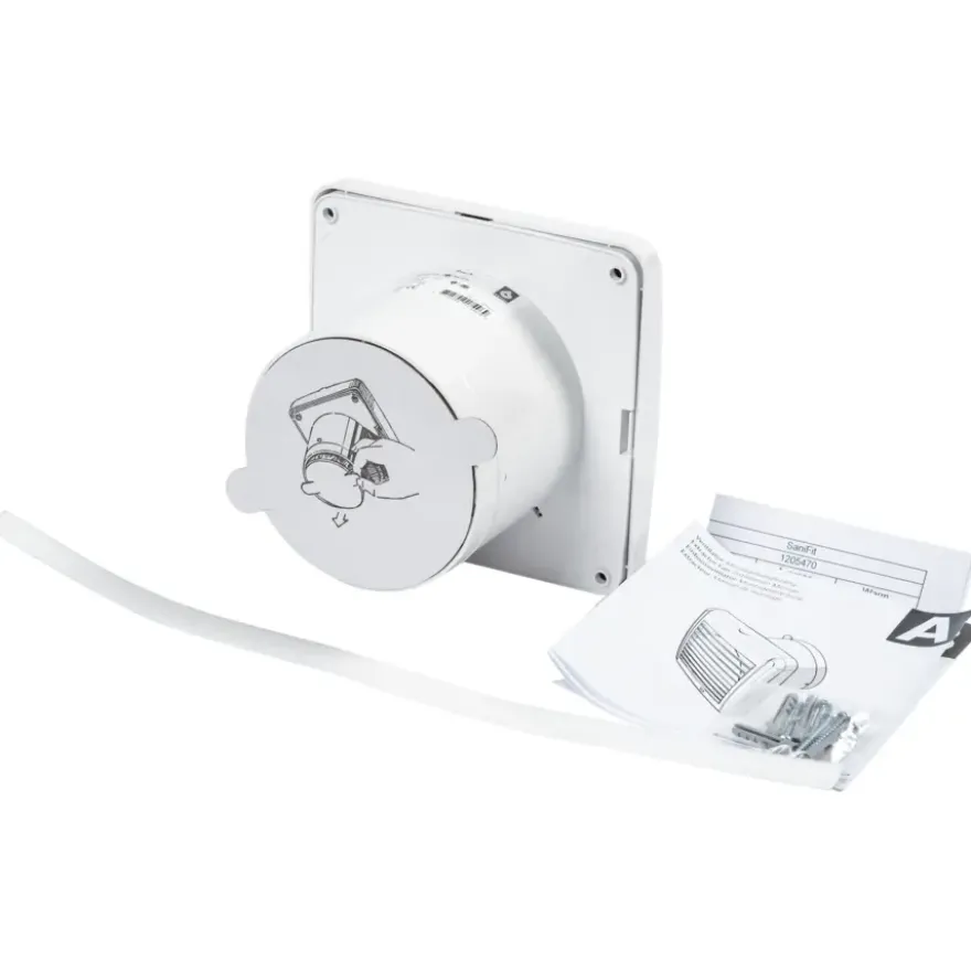 Sanivesk stille inbouwventilator Standaard wit Ø 100 mm