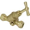 Sanivesk Stopkraan Knel + Aftap 15x15mm