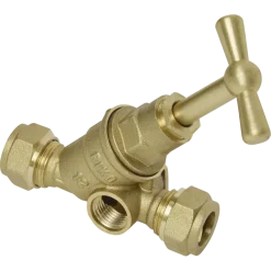 Sanivesk Stopkraan Knel + Aftap 15x15mm