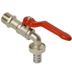 Sanivesk Tapkraan Hendel + Slangkoppeling 1/2"Mx3/4"M Chroom
