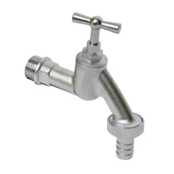 Sanivesk Tapkraan + Slangkoppeling 1/2"Mx3/4"M Mat Chroom