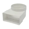 Sanivesk vlakkanaal bochtstuk 90° verticaal 110x55 mm Ø 100 mm