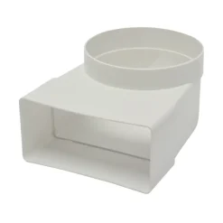 Sanivesk vlakkanaal bochtstuk 90° verticaal 110x55 mm Ø 100 mm