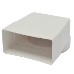 Sanivesk vlakkanaal bochtstuk 90° verticaal 110x55 mm Ø 100 mm