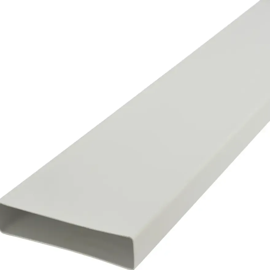 Sanivesk vlakkanaal PVC luchtbuis wit 220x55 mm 100 cm