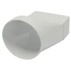 Sanivesk vlakkanaal 110x55 mm verloopstuk wit Ø 100 mm