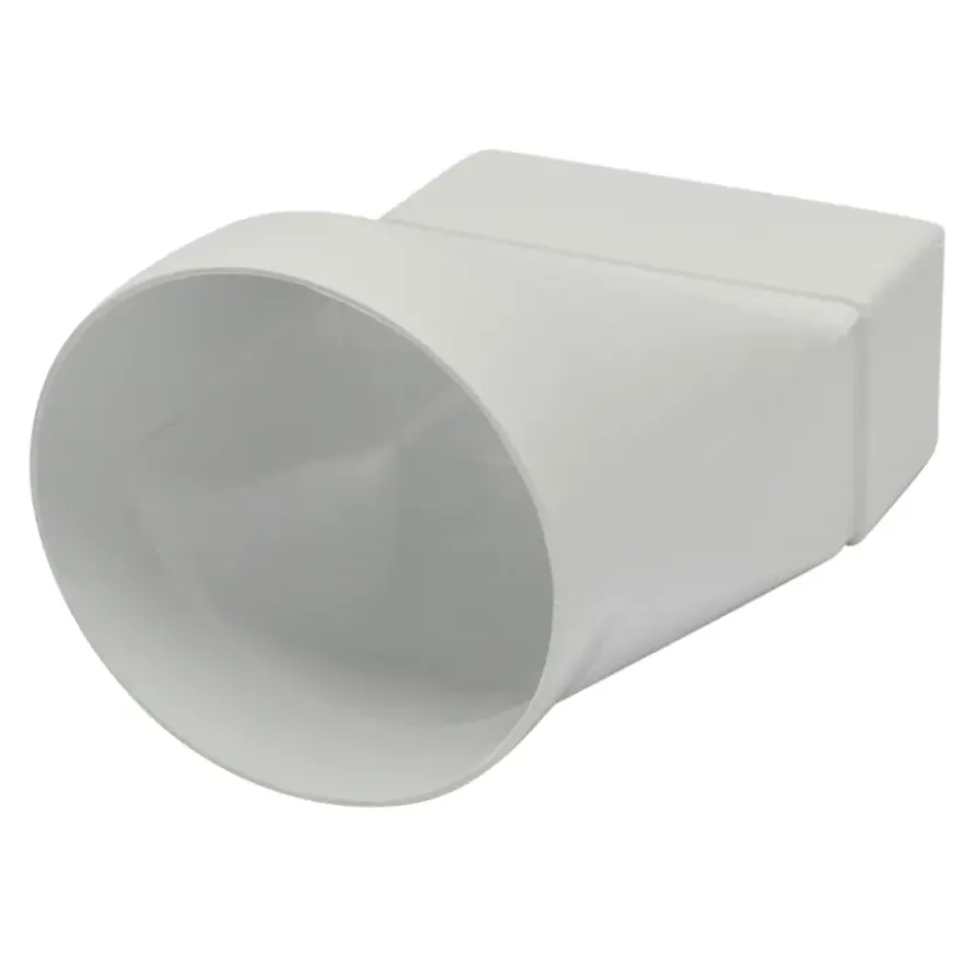 Sanivesk vlakkanaal 110x55 mm verloopstuk wit Ø 100 mm