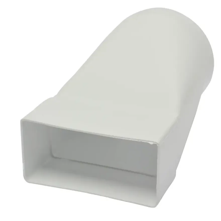Sanivesk vlakkanaal 110x55 mm verloopstuk wit Ø 100 mm