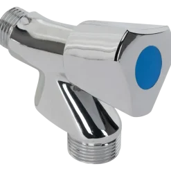 Sanivesk Wasmachinekraan + Keerklep 1/2"M Knop Chroom