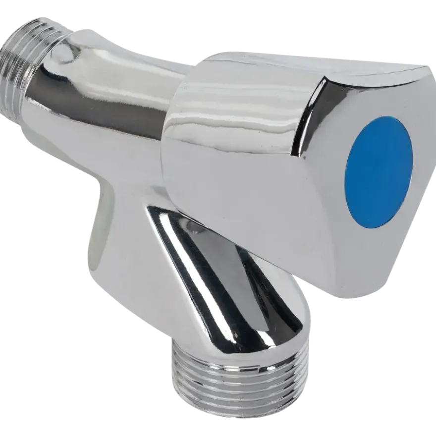 Sanivesk Wasmachinekraan + Keerklep 1/2"M Knop Chroom