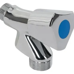 Sanivesk Wasmachinekraan + Keerklep 1/2"M Knop Chroom