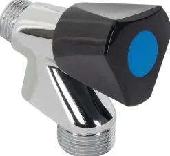 Sanivesk Wasmachinekraan 1/2"M Knop Zwart