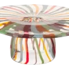 Schaal glas multicolor op voet
