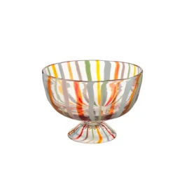 Schaal glas multicolor 21x21x14,5cm