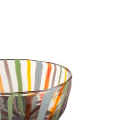Schaal glas multicolor 21x21x14,5cm