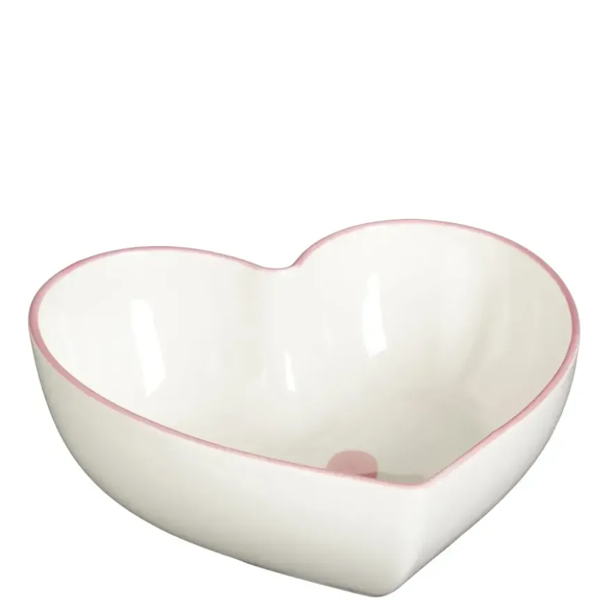 Schaal hart roze - l18xb17xh6cm