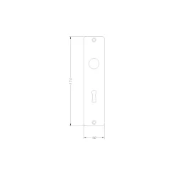 Schild sleutelgat 56mm aluminium