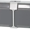 Schneider Electric Aquastar spatwaterdicht geaard stopcontact dubbel horizontaal