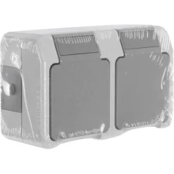 Schneider Electric Aquastar spatwaterdicht geaard stopcontact dubbel horizontaal